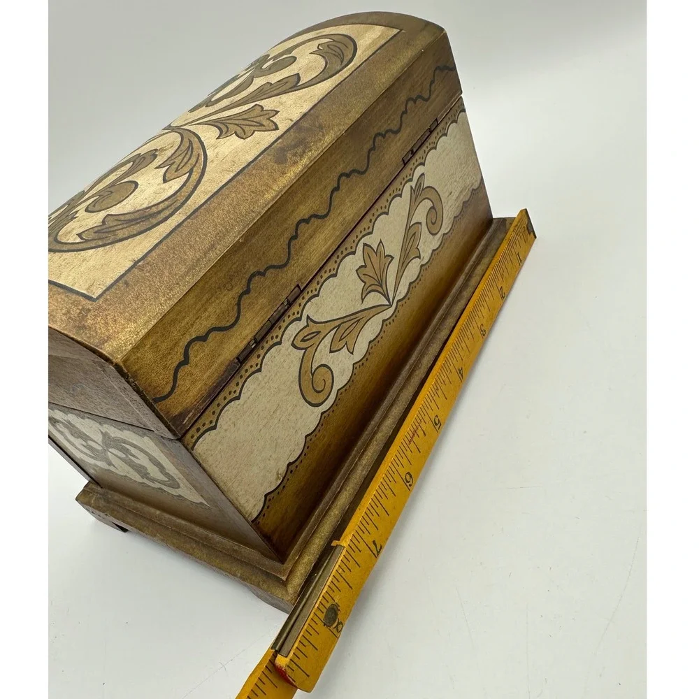 Vintage Sankyo Wood Music Jewelry Box Strangers in the Night Not‎ Working